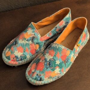 Disney Stitch Tropical Floral Espadrille Slip-On Shoes